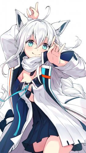 アニメタペストリー　hololive  白上フブキ Shirakami Fubuki  50×85センチ　