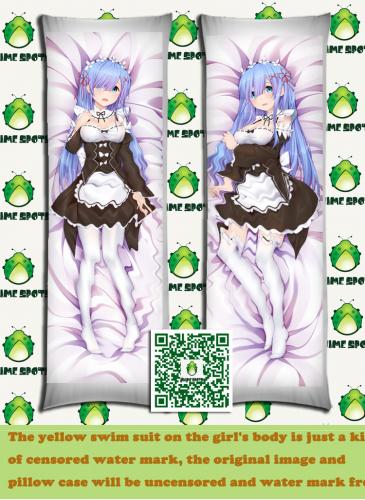 MENGS8  Re:ゼロから始める異世界生活 レム　ロングヘアバージョン　等身抱き枕カバー　同人創作