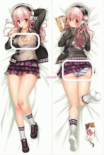 アニメおっぱいオシリ抱き枕カバー　Sp125  すーぱーそに子 濡れ透け  　同人オリジナル創作　