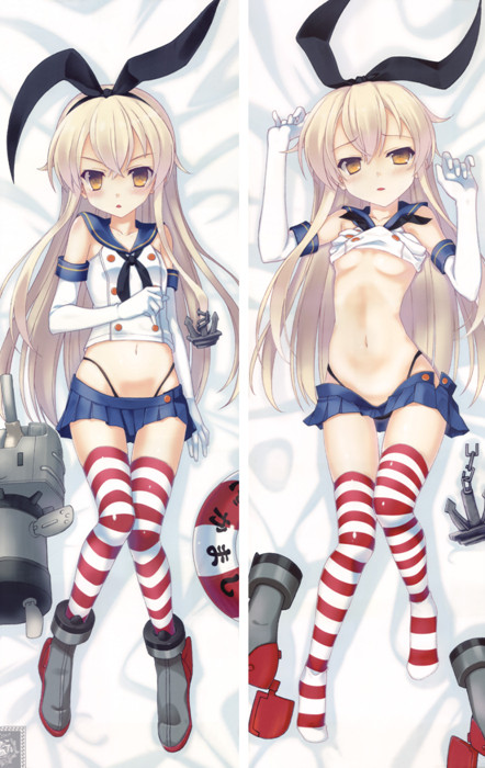 E52新品　島風 (艦隊これくしょん) 七尾奈留　抱き枕カバー2WAY両面プリント